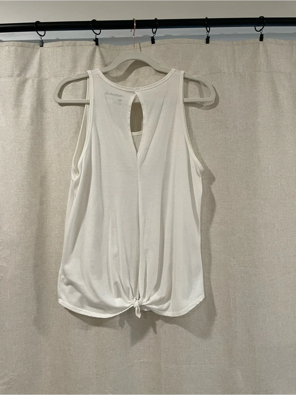 Reebok White Racerback Keyhole Tank - Picture 2 of 3